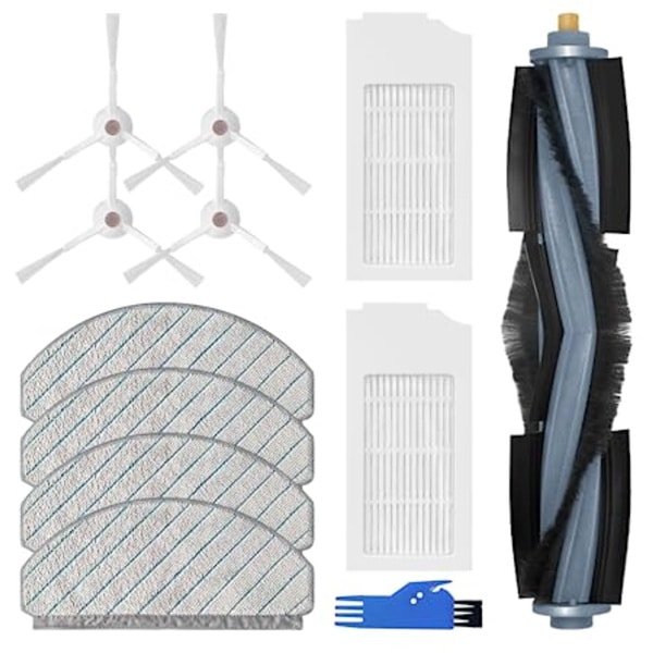 Vervangende accessoireset voor robotstofzuiger, hoofdborstel, filters, zijborstels en dweilen