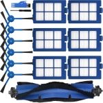 Vervangende onderdelen accessoires voor Eufy RoboVac X8 serie hybride robotstofzuiger, 1 * hoofdborstel, 6 * zijborstel, 6 * HEPA-filters, 1 * reinigingsborstel, 1 * schroevendraaier (13 stuks)