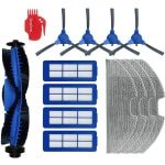 Vervangende onderdelen voor Eufy RoboVac G10 Hybride, G30 hybride robotstofzuiger, inclusief 1 rolborstel, 4 zijborstels, 4 filters, 4 dweildoek, 1 reinigingsgereedschap