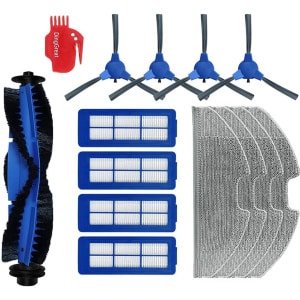 Vervangende onderdelen voor Eufy RoboVac G10 Hybride, G30 hybride robotstofzuiger, inclusief 1 rolborstel, 4 zijborstels, 4 filters, 4 dweildoek, 1 reinigingsgereedschap