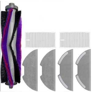 Vervangende onderdelenset voor Geschikt voor Eureka E10s/E20 Plus robotstofzuiger, 1 hoofdrolborstel, 2 filters, 4 dweilpads - 7-pack