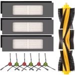 Vervangende stofzuigerzakken en accessoires voor robotstofzuigers - 10 stuks inclusief hoofdrolborstel en HEPA-filters