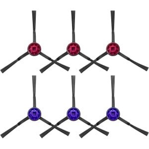 Vervangende zijborstelset voor Geschikt voor Eureka E10S E20 Plus robotstofzuigers - 6 stuks