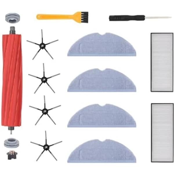 Vervangingsaccessoires Set voor Robotstofzuigers - 2 Zijborstels, 2 HEPA Filters, 2 Wisdoeken, 1 Schroevendraaier en Reinigingsborstel - Universeel Compatibel