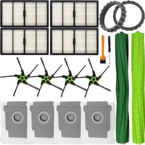 Vervangingsonderdelen voor iRobot Roomba S9 (9150) Plus S9+ (9550) Robotstofzuiger Accessoireset 1Set van multi-oppervlak rubberen borstels, 4 zijborstels, 4 filters, 4 stofzakken, 2 wielenset