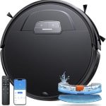 White-label® Robotstofzuiger met Dweilfunctie - Tapijtreiniger Machine - Huisdieren - Met App - Zwart