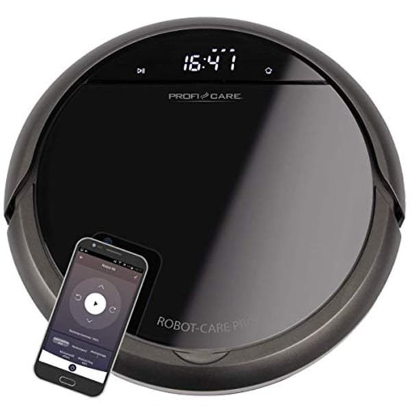 Wifi Verbonden Robotstofzuiger - Zwart - Roterende Zijborstels - 4 Reinigingsprogramma's - 61 dB - Afstandsbediening en Accessoires