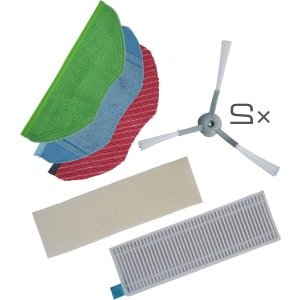 X-Plorer Serie 95 Reinigingsset - 1 Standaarddoek, 1 Wisdoek, 1 Microvezeldoek "allergen" - Geschikt voor Robotstofzuiger S95 - Inclusief 2 Zijborstels en 1 High-Performance Filter