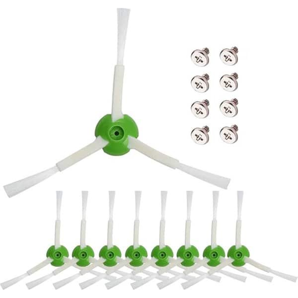 Zijborstel Vervanging geschikt voor iRobot Roomba i7 i7+ Plus i8 i3 i6+/Plus E5 E6 E7 5150 6198 7150 7550 Robotstofzuigers, Inclusief 8 Zijborstel, 8 schroeven, 8 Pack