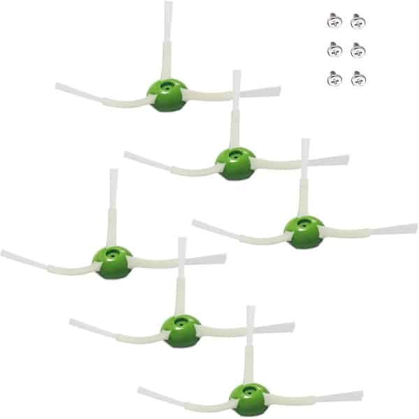Zijborstelvervanging Geschikt voor iRobot Roomba i en e serie i7 i7+ plus i8 i3 i6+/plus E5 E6 E7 5150 6198 7150 7550 robotstofzuiger, 6-pack