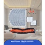 accessoireset robotstofzuiger RE4/RE4+/RE5/RE5+, 1 x hoofdborstel, 2 x zijborstels, 2 x hoogrendementsfilter, 1 x paar dweilen