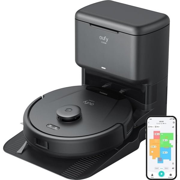 eufy Clean L60 Robotstofzuiger met Zelflegende Station - Robot Vacuum Cleaner - 5000Pa Zuigkracht, iPath Laser Navigatie