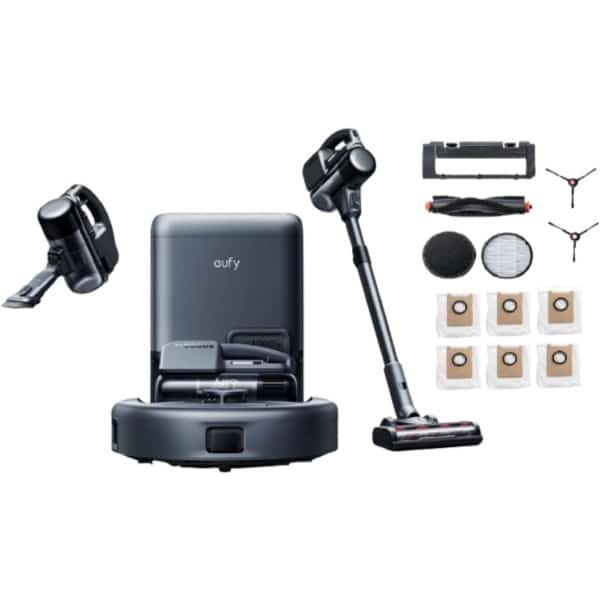 eufy Clean Robotstofzuiger -Steelstofzuiger - 3-in-1 E20 's Werelds eerste demonteerbare combi-robotstofzuiger met dieptereiniging en Vervangingssets