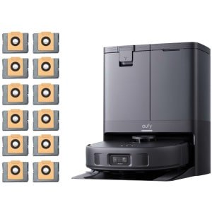 eufy Clean X10 Pro Omni Robotstofzuiger met dweil + eufy antibacteriële en geurverdrijvende stofzuigerzak (12 stuks)