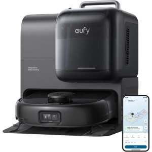 eufy Omni E28 DuoSpiral - Slimme Robotstofzuiger & Dweil met 20.000 Pa Turbozuigkracht, HydroJet™ Systeem, CornerRover™ Hoekreiniging én FlexiOne™ Draagbare Dieptereiniger, Alles-in-één Station