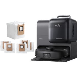 eufy Robotstofzuiger Omni E28 met 6 stofzakken, draagbare dieptereiniger, HydroJet systeem, 20.000 Pa zuigkracht, DuoSpiral ontklittende borstels, CornerRover arm, alles-in-één station