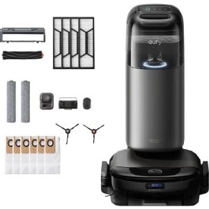 eufy S1 Pro Complete Robotstofzuiger + Vervangingssets All-in-One Station met dweilfunctie - Robot Vacuum -- 8.000 Pa Zuigkracht, Slimme Obstakelvermijding, Multi-Level Mapping, Automatische dweilterugtrekking