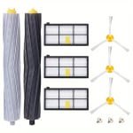 iRobot Roomba Accessoires Set - Compatibel met Serie 800 t/m 980 - 2 Rubber Hoofdrollen - 3 Zijborstels - 3 HEPA Filters - Complete Vervangingsset - Geschikt voor Roomba 860 865 870 880 960 966 980 - Onderhoudsset Robotstofzuiger