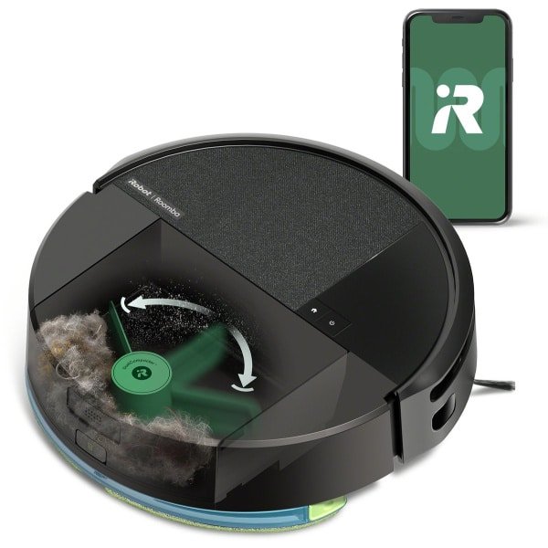 iRobot Roomba® 205 DustCompactor Combo - Robotstofzuiger met Dweilfunctie - Zwart - L1210