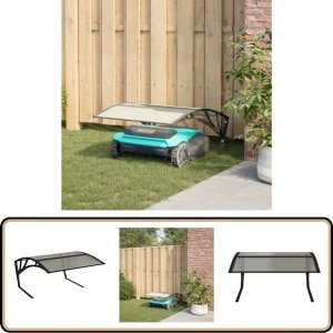 vidaXL Garage Robotmaaier - Zwart - 80x101x46 cm Garage Robot Maaier - Robotmaaier Opslag - Bescherming Robotmaaier - Buitenopslag Robotmaaier - Robotgrasmaaier Schuilplek