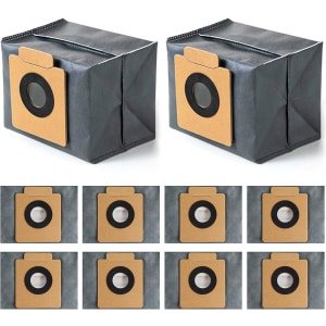 10 stuks stofzakken compatibel met Eufy Clean X8 Pro / X10 Pro Omni Robot, X8 Pro robotstofzuiger, stofzak, reservezak, accessoires, stofzuigerzakken, reserveonderdelen