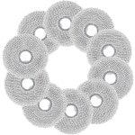 10 stuks wisdoeken gescht voor Ecovacs Deebot T50 Omni/Pro/Max,T30 Pro Omni,T30S Pro/Combo/Complete, N30 Pro,X5,X2 robotstofzuiger,nieuwe verbeterde microvezel en herbruikbare vervangende mop