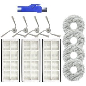 12 stuks vervangende accessoires - geschikt voor DJI ROMO S - ROMO A - ROMO P robotstofzuiger - 4 zijborstels - 3 HEPA-filter - 4 dweilpads - 1 reinigingsgereedschap