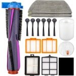 (15 Stuks) AV2800ZEEUWH Vervangende Onderdelen Gescht voor Shark AV2800ZEEUWH, RV2800YEEU, RV2800ZEEU, AV2800ZE, RV2820YE, RV2820ZE, AV2820S Robotstofzuiger, Rolborstel, Filter, Zijborstel, Dweilpad