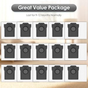 15 Stuks Stofzakken Vervangend voor Robotstofzuiger met Zelfleeg Station