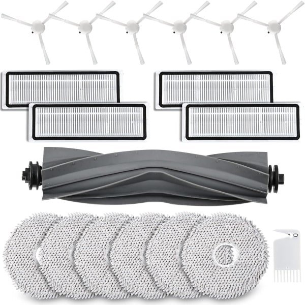 18 stuks accessoires gescht voor Dreame L10s / L10 Ultra / L10 Prime robotstofzuiger met 1 hoofdborstel, 6 reinigingsdoeken, 4 filters, 6 zijborstels, 1 reinigingsborstel