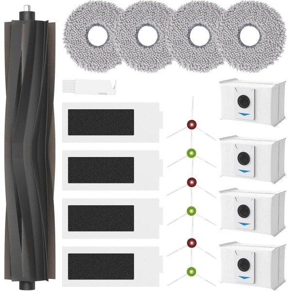 20 stuks robotstofzuiger accessoires, hoofdborstels, reinigingsdoeken, Hepa-filters, zijborstels en stofzakken