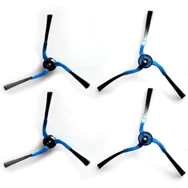 2x paar vervangende zijborstels Gescht voor Samsung Navibot Robotstofzuiger - 4 stuks, kleur Zwart/Blauw