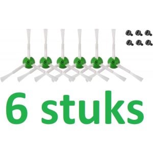 6 x zijborstel - kwmobile - geschikt voor Roomba e5/ i7 en i7+ robotstofzuiger reserve vervangingsonderdelen set - Compatibel met Roomba e5/ i7 en i7+ robotstofzuiger - 6 Borstels