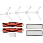 Accessoires voor robotstofzuigers - Siliconenborstelfilters - Witte platte kamkit - Compatibel met diverse modellen