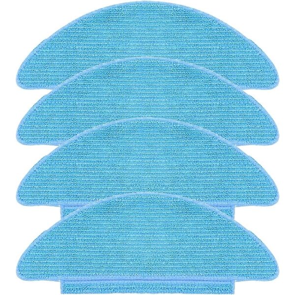 All4You - Wisdoeken - Herbruikbare dweilpads - Reservedweilpads voor robotstofzuigers - Set van 4 - Reserveaccessoires voor robotstofzuigermodellen L9000, SL60D, L6 Nex, Q6 SE - Geschikt voor diverse merken