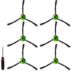 Allecto Plus - 6 reservezijborstels voor robotstofzuiger - Compatibel met verschillende modellen - Zijborstels voor iRobot Roomba J5, J6, J7, J8, J9, i3, i4, i5, i6, i7, i8, e5, e6 en meer - Set van 6 zijborstels