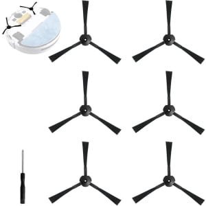 Allecto Plus - Reserveonderdeel robotstofzuiger: 6 zijborstels en 1 schroevendraaier - Geschikt voor ILIFE V3/V3S Pro/V5/V5S Pro - Medion E32 (MD 18510)/E32 SW (MD 18503)/MD16192/MD18500/MD18501/MD18600