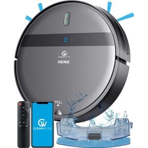 CleanWise Henk - Robotstofzuiger met dweilfunctie en laadstation - 4500 Pa zuigkracht, 5 schoonmaakmodi, app- en spraakbediening, ideaal voor huisdieren, harde vloeren & tapijt