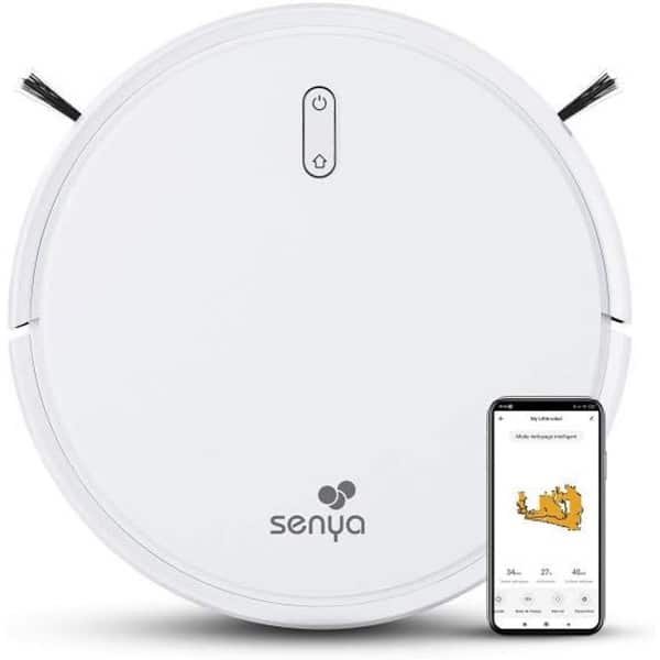 Draadloze Robotstofzuiger met App en Afstandsbediening - 2000 Pa zuigkracht, 120 min batterijduur, Stil en Ideaal voor Haren, Wit