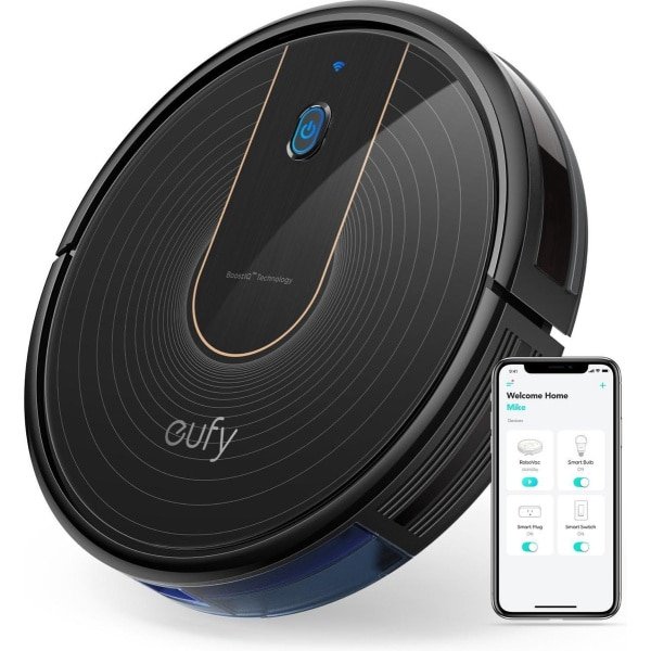 Eufy RoboVac 15C - Robotstofzuiger met Laadstation - 1300PA Zuigkracht - 4 Zijborstels