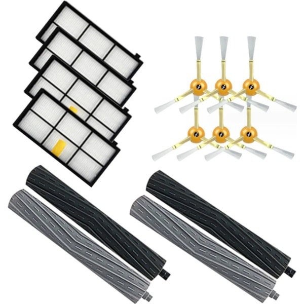 Geschikt voor Vervangingsonderdelenset voor iRobot Roomba 800/900 serie robotstofzuigers: HEPA-filter, een paar borstels, anti-klit stofverwijderaar.