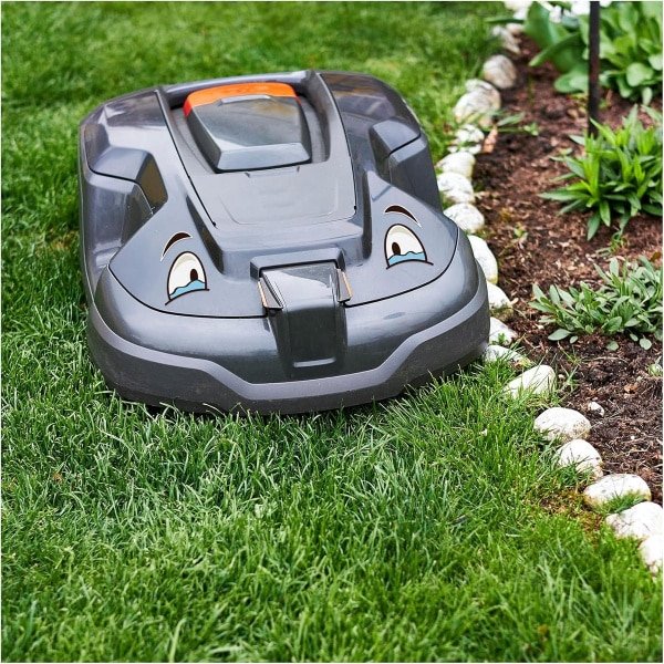 Grappige decoratieve stickers voor robotstofzuiger en tuingereedschap, gezicht en ogen