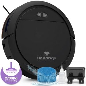 Hendriqs® - Robotstofzuiger met Laadstation en Dweilfunctie | Geschikt voor Huisdieren | Elektrische Stofzuiger Robot | Dweilrobot | Extreem hoge Zuigkracht en Accuduur