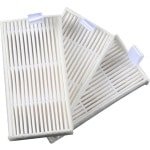 Hoogrendements HEPA-filterset voor iLife, Silvercrest, Medion en Ariete robotstofzuigers - Accessoire voor robotstofzuigers - Schoonmaakaccessoire voor thuis - Set van 3 - Wit