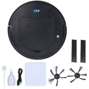 KARZO - Robotstofzuiger Spray Smart Sweeper Mini Sweeper Usb Opladen Bevochtiging Reinigingsproduct Reinigingsbenodigdheden Robotstofzuiger voor Spuiten Ruitenwisser (Zwart)