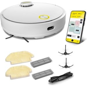 Kärcher RCV 3 Robotstofzuiger - Met dweilfunctie - Set compleet - Slimme-app bediening - LiDAR-navigatie - 2500 Pa - 85m²/u