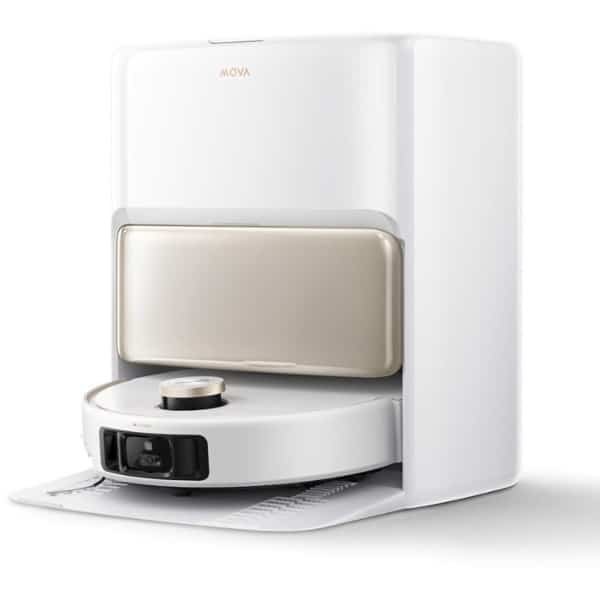 MOVA V50 Ultra Complete - Robotstofzuiger met Dweilfunctie - Zelfreinigend Station - 24.000 Pa Zuigkracht & Thermodweil - Slimme Navigatie - Geschikt voor Huisdierharen - Wit