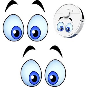 Oogstickers voor robotmaaiers en robotstofzuigers - Set van 2 waterdichte zelfklevende stickers met grappige decoraties
