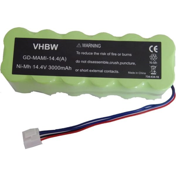 Oplaadbare NiMH Batterij 14.4V 3000mAh voor Robotstofzuiger - Vervangend voor Mamirobot