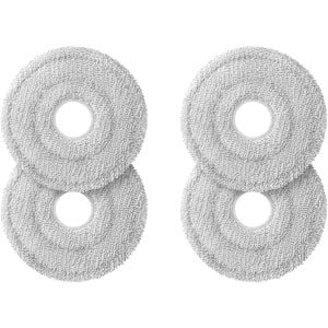 Originele microvezelpads Gescht voor Jet Bot Combo (VR7MD9*), accessoires en reserveonderdelen voor robotstofzuiger, herbruikbaar, grijs, 4 stuks